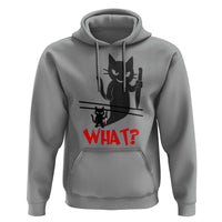 Murder Cat What Hoodie Funny Black Kitty Holding Knife Meme - Wonder Print Shop