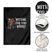 Funny Bigfoot Santa Christmas Garden Flag Nothing For You Whore Merry Squatchmas - Wonder Print Shop