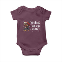 Funny Bigfoot Santa Christmas Baby Onesie Nothing For You Whore Merry Squatchmas - Wonder Print Shop