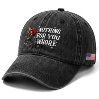 Funny Bigfoot Santa Christmas Washed Cotton Baseball Cap Nothing For You Whore Merry Squatchmas