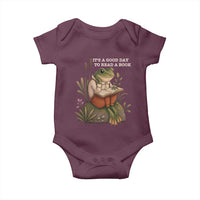 Cute Frog Reading Baby Onesie It Is A Good Day To Read A Book - Wonder Print Shop