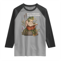 Cute Frog Reading Raglan Shirt It Is A Good Day To Read A Book - Wonder Print Shop