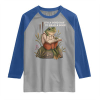 Cute Frog Reading Raglan Shirt It Is A Good Day To Read A Book - Wonder Print Shop