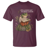 Cute Frog Reading T Shirt It Is A Good Day To Read A Book - Wonder Print Shop