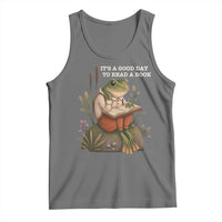 Cute Frog Reading Tank Top It Is A Good Day To Read A Book - Wonder Print Shop