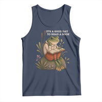 Cute Frog Reading Tank Top It Is A Good Day To Read A Book - Wonder Print Shop