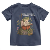 Cute Frog Reading Toddler T Shirt It Is A Good Day To Read A Book - Wonder Print Shop
