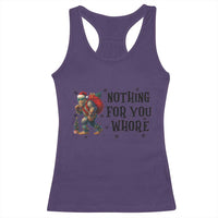 Funny Bigfoot Christmas Racerback Tank Top Nothing For You Whore Sasquatch - Wonder Print Shop