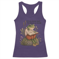 Frog Classic Books Racerback Tank Top It Is A Good Day To Read A Book - Wonder Print Shop