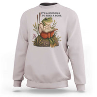 Frog Classic Books Sweatshirt It Is A Good Day To Read A Book - Wonder Print Shop