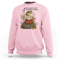 Frog Classic Books Sweatshirt It Is A Good Day To Read A Book - Wonder Print Shop