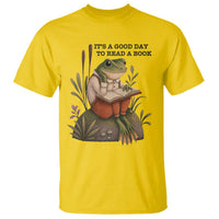 Frog Classic Books T Shirt It Is A Good Day To Read A Book - Wonder Print Shop