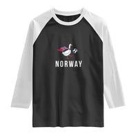 Norway Football Raglan Shirt Silly Goose Soccer Fan Support