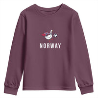 Norway Football Youth Sweatshirt Silly Goose Soccer Fan Support