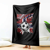 Norway Soccer Fan Throw Blanket Norwegian Football Supporter Fan Gift