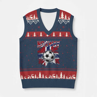 Norway Soccer Fan V-Neck Knit Sweater Vest Norwegian Football Supporter Fan Gift
