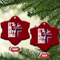 It's in My DNA Ceramic Ornament Norwegian Norway Map Flag Pride
