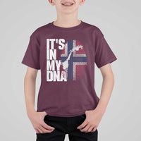 It's in My DNA T Shirt For Kid Norwegian Norway Map Flag Pride