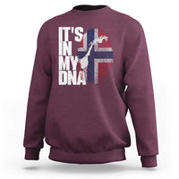 It's in My DNA Sweatshirt Norwegian Norway Map Flag Pride