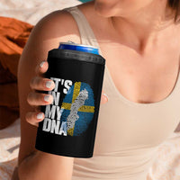 It's in My DNA 4 in 1 Can Cooler Tumbler Sweden Sverige Swedish Map Flag