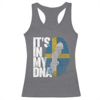 It's in My DNA Racerback Tank Top Sweden Sverige Swedish Map Flag