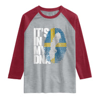 It's in My DNA Raglan Shirt Sweden Sverige Swedish Map Flag