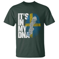 It's in My DNA T Shirt Sweden Sverige Swedish Map Flag