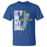 It's in My DNA T Shirt Sweden Sverige Swedish Map Flag