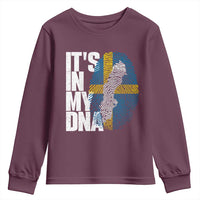 It's in My DNA Youth Sweatshirt Sweden Sverige Swedish Map Flag