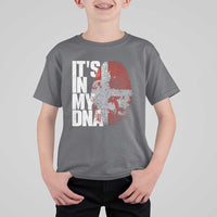 It's in My DNA T Shirt For Kid Denmark Map Flag Danish Gift