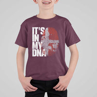 It's in My DNA T Shirt For Kid Denmark Map Flag Danish Gift