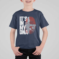 It's in My DNA T Shirt For Kid Denmark Map Flag Danish Gift