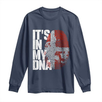 It's in My DNA Long Sleeve Shirt Denmark Map Flag Danish Gift