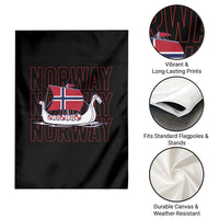 Norwegian Viking Ship Flag Boat Norway Heritage Garden Flag