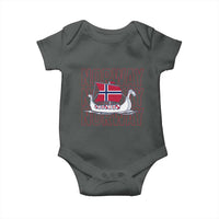 Norwegian Viking Ship Flag Boat Norway Heritage Baby Onesie