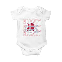 Norwegian Viking Ship Flag Boat Norway Heritage Baby Onesie