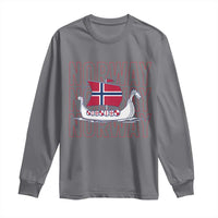 Norwegian Viking Ship Flag Boat Norway Heritage Long Sleeve Shirt