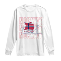 Norwegian Viking Ship Flag Boat Norway Heritage Long Sleeve Shirt