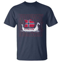 Norwegian Viking Ship Flag Boat Norway Heritage T Shirt