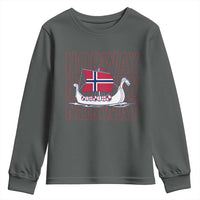 Norwegian Viking Ship Flag Boat Norway Heritage Youth Sweatshirt