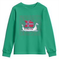 Norwegian Viking Ship Flag Boat Norway Heritage Youth Sweatshirt