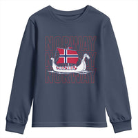 Norwegian Viking Ship Flag Boat Norway Heritage Youth Sweatshirt