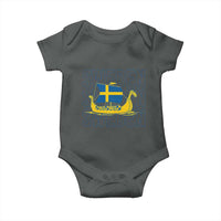 Swedish Viking Ship Sverige Sweden Flag Boat Viking Baby Onesie