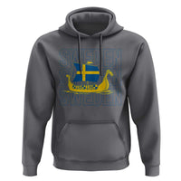 Swedish Viking Ship Sverige Sweden Flag Boat Viking Hoodie