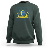 Swedish Viking Ship Sverige Sweden Flag Boat Viking Sweatshirt