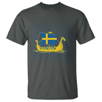 Swedish Viking Ship Sverige Sweden Flag Boat Viking T Shirt