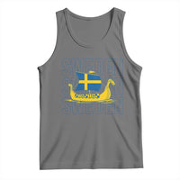 Swedish Viking Ship Sverige Sweden Flag Boat Viking Tank Top