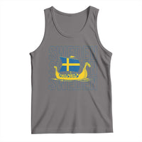 Swedish Viking Ship Sverige Sweden Flag Boat Viking Tank Top