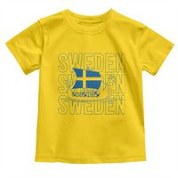 Swedish Viking Ship Sverige Sweden Flag Boat Viking Toddler T Shirt