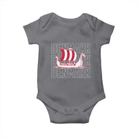 Denmark Flag Viking Ship Danes Danish Roots Dansk Denmark Baby Onesie